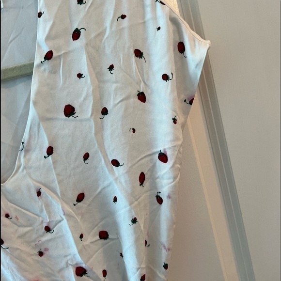 Chinti & Parker Strawberry Field Ana Midi Dress Short Sleeve V-Neck Tie Waist - Picture 11 of 16